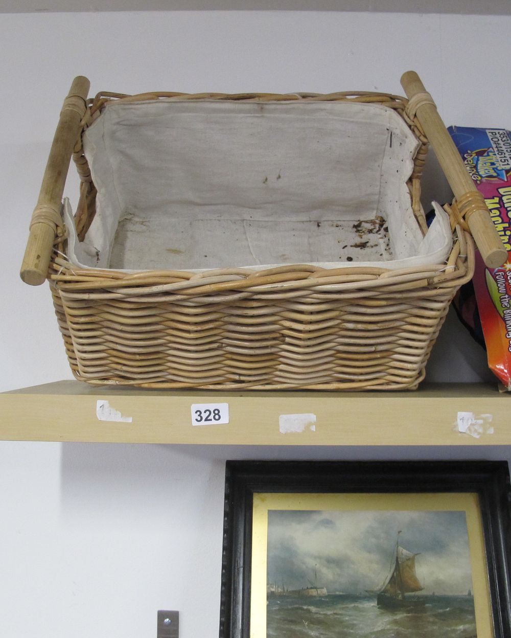 Lot 328: wicker basket