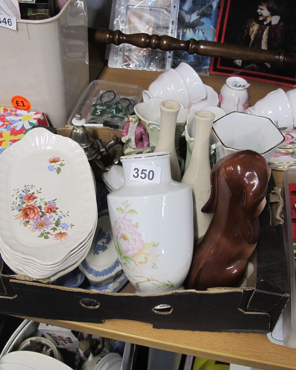 Lot 350: Box of misc to include jasper ware