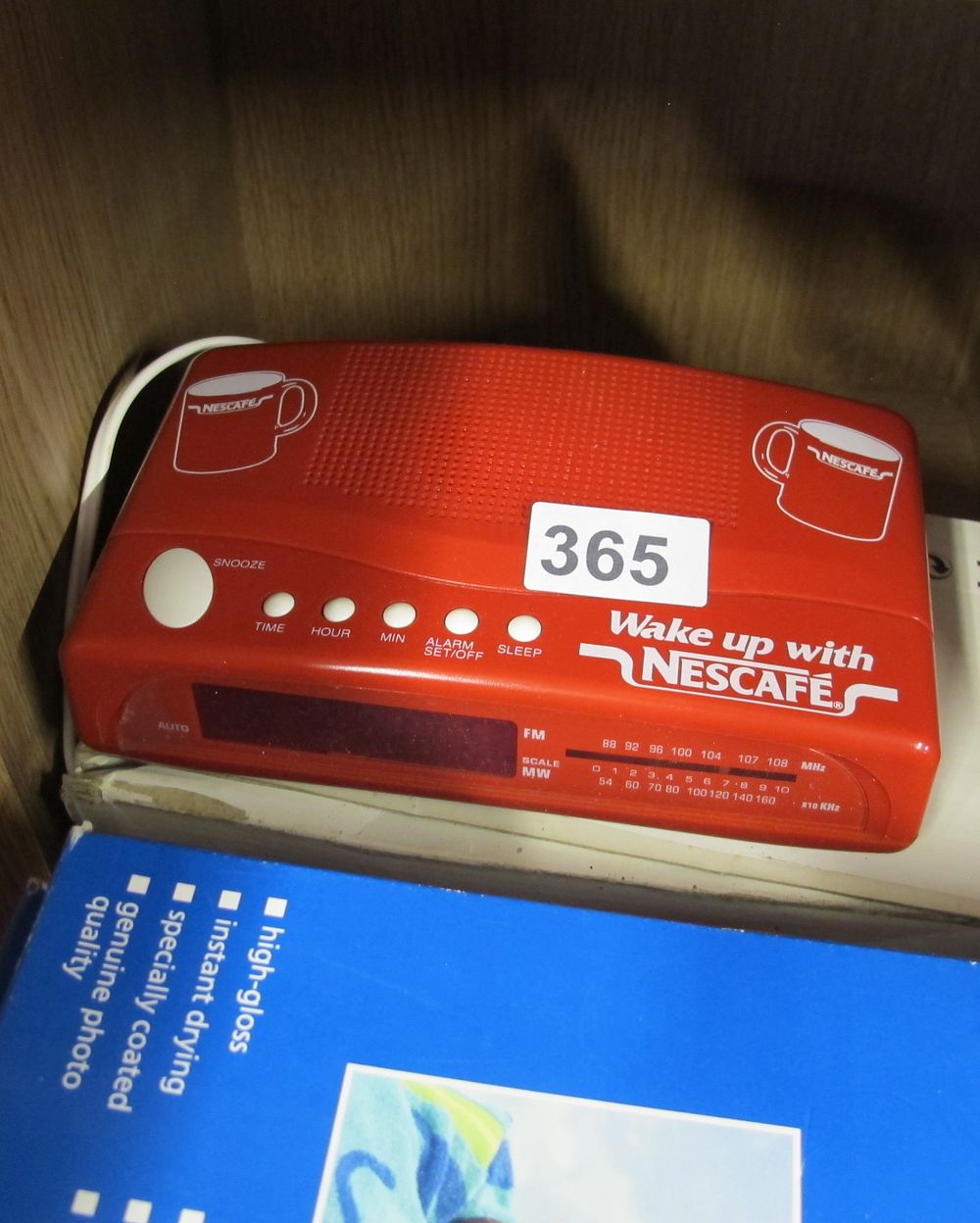 Lot 365: Nescafe alarm clock radio
