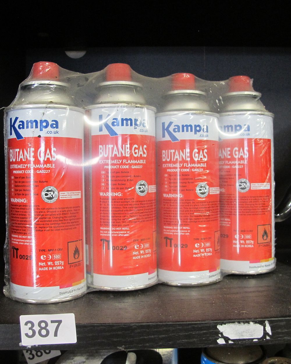 Lot 387: butane gas