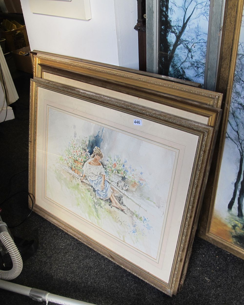Lot 446: gilt framed prints
