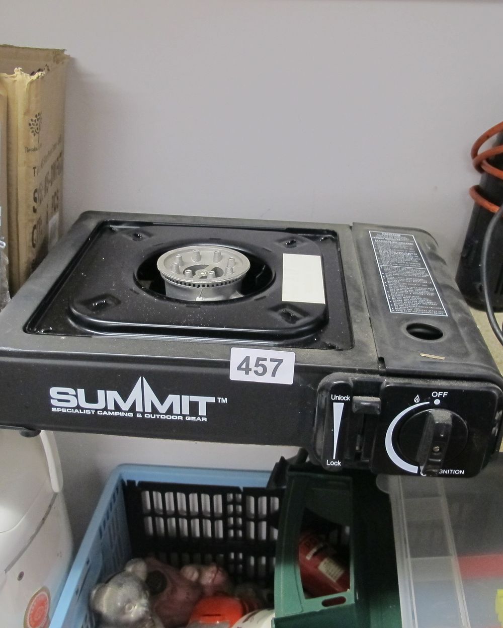 Lot 457: camping stove