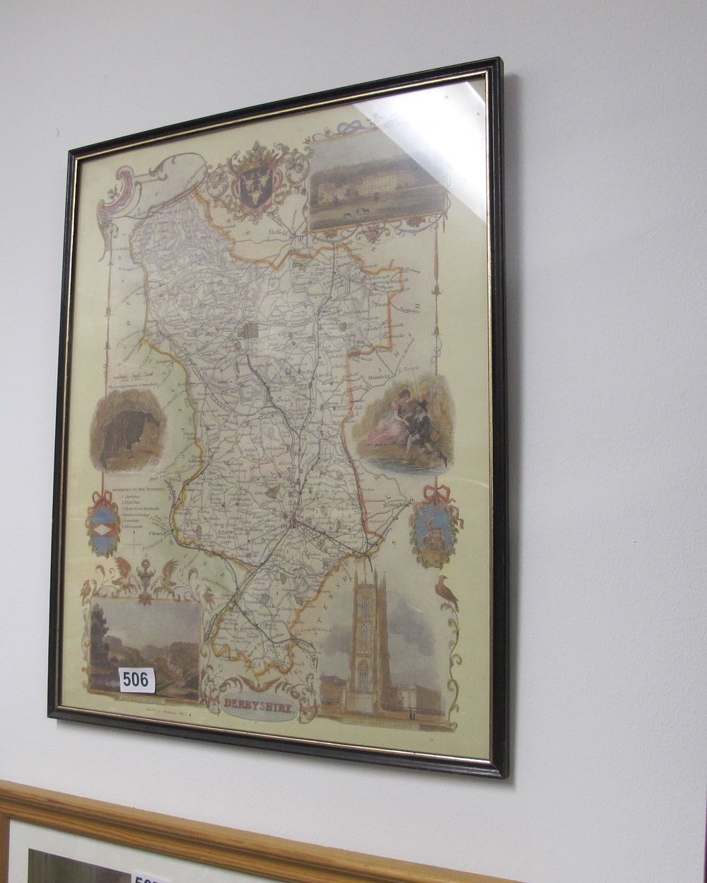 Lot 506: framed and glazed map