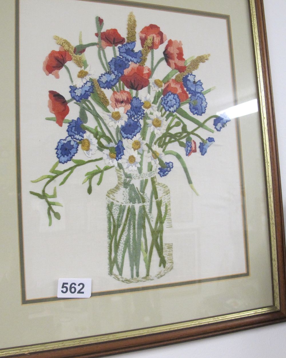 Lot 562: framed and glazed embroidery