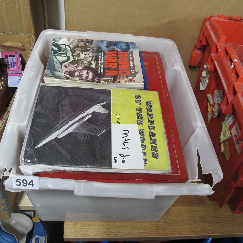 Lot 594: box of war related books and magazines