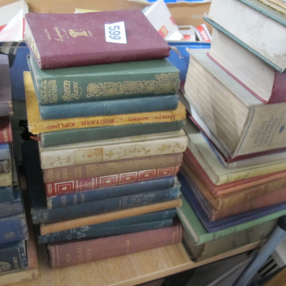 Lot 599: qty of vintage books