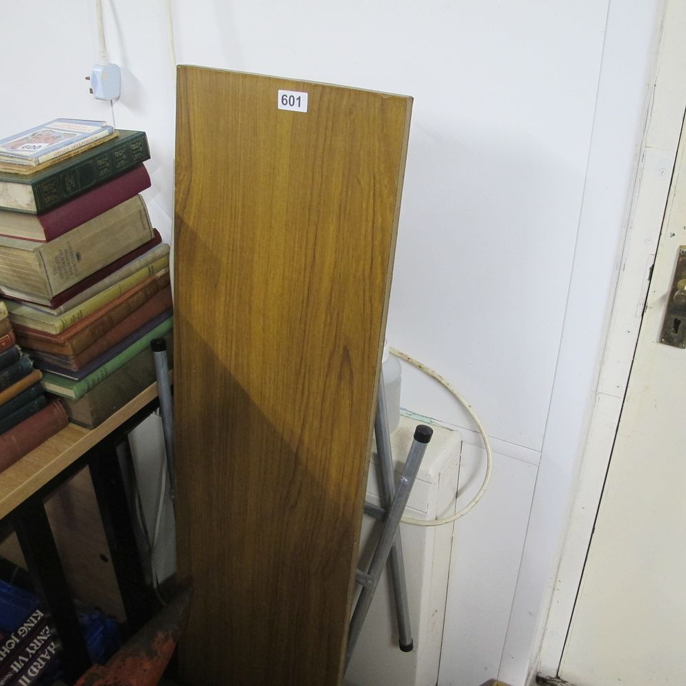 Lot 601: fold away wooden table