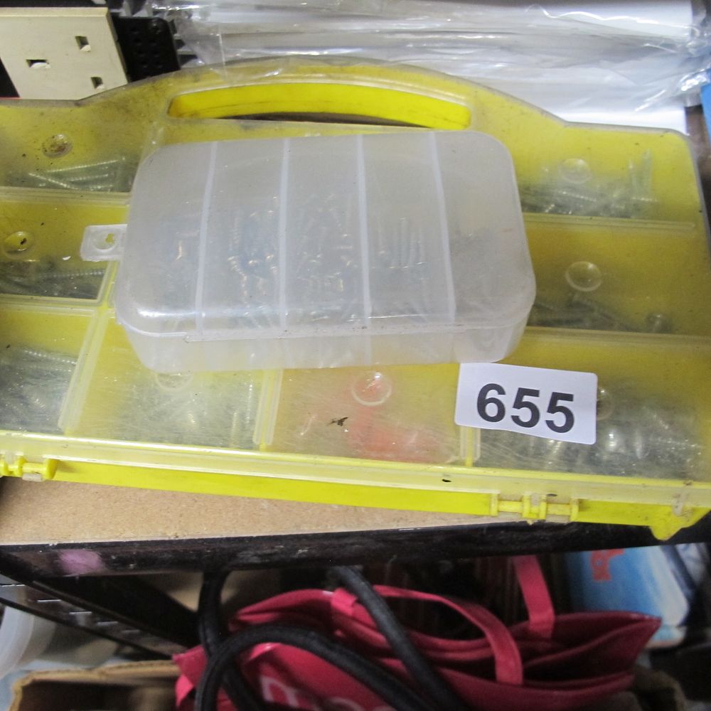 Lot 655: Large box of misc screws