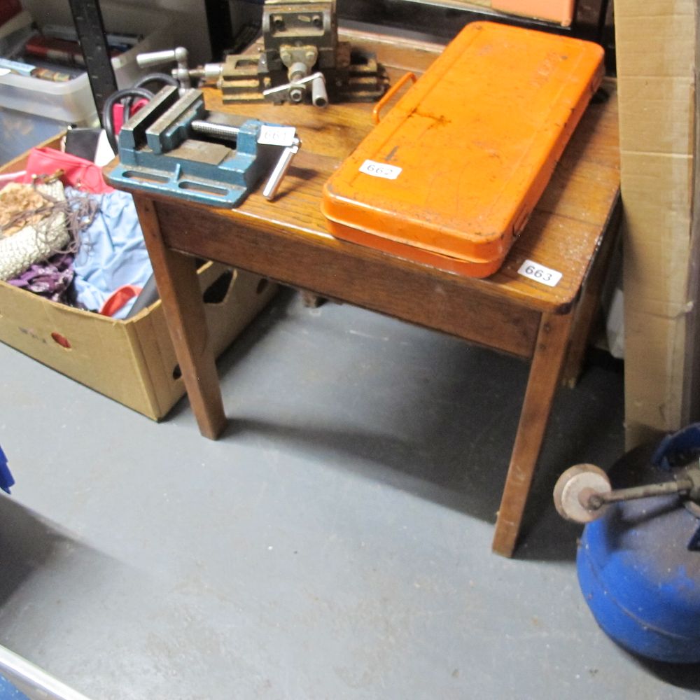 Lot 663: wooden table