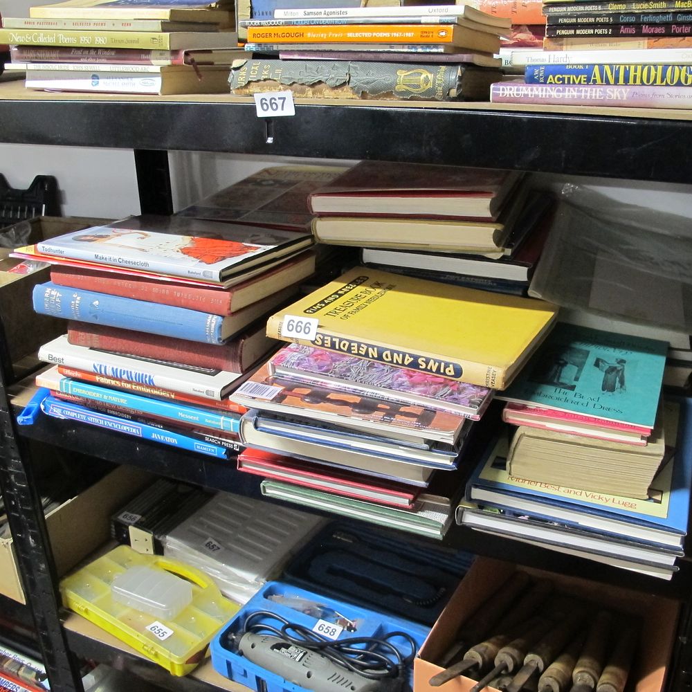 Lot 666: huge collection of vintage craft and needlework books