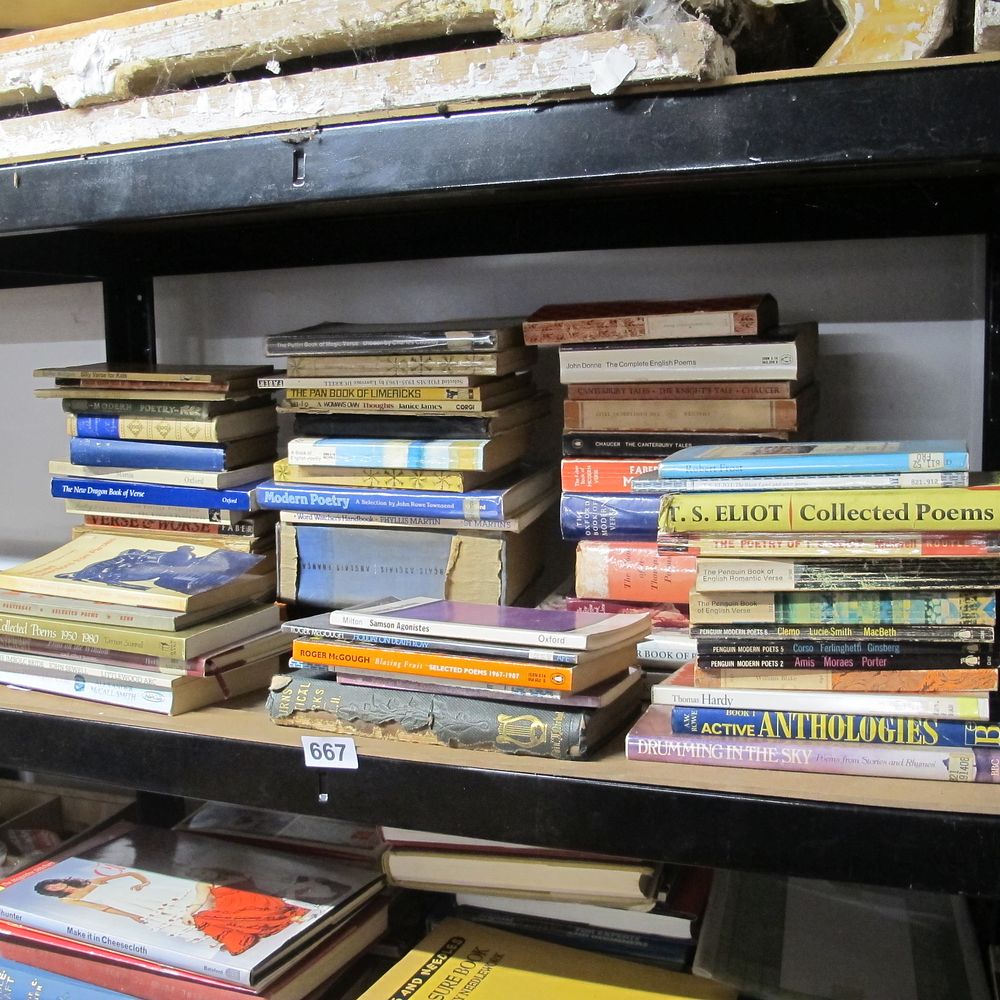 Lot 667: large collection of poetry books