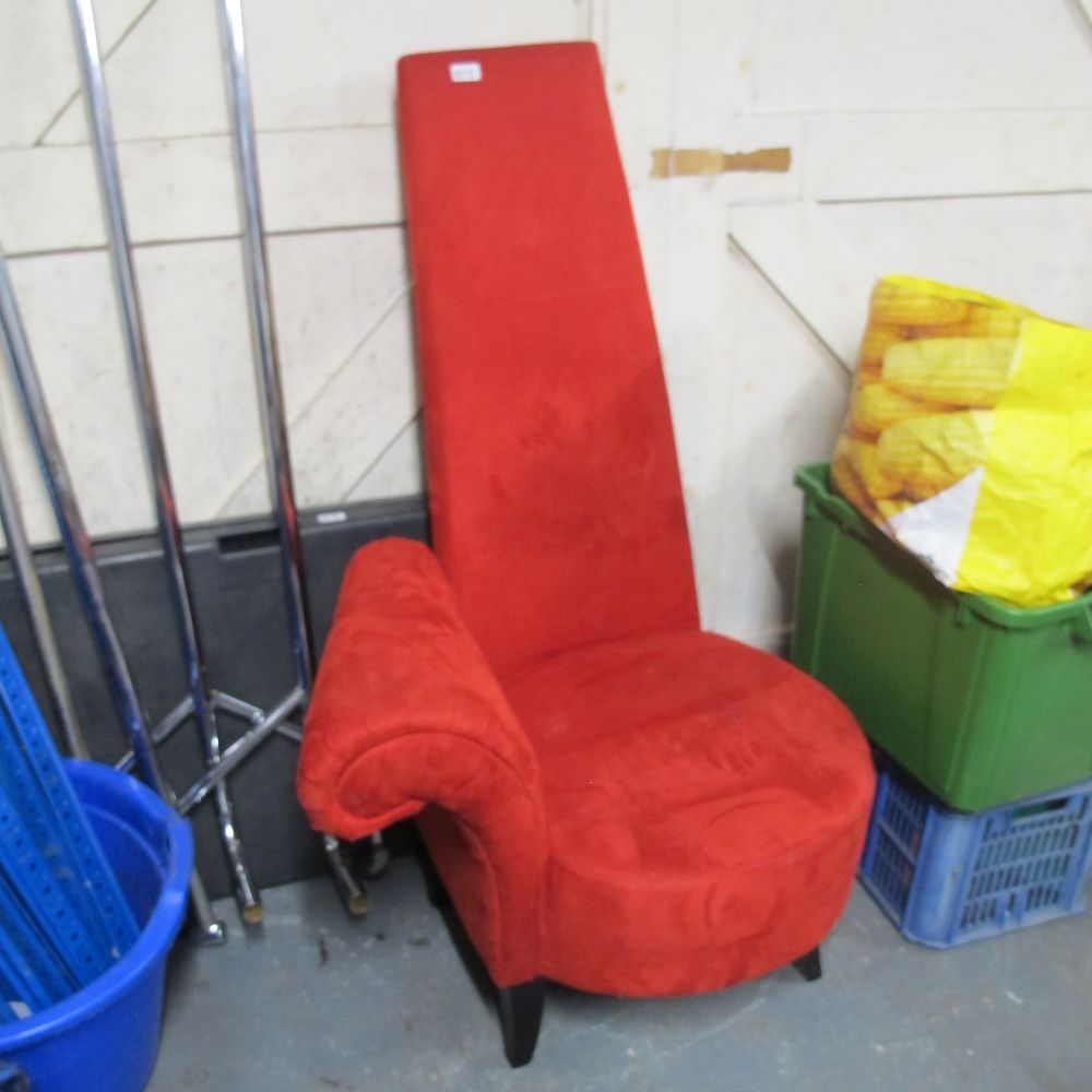 Lot 675: Designer red potenza chair, rrp £830.