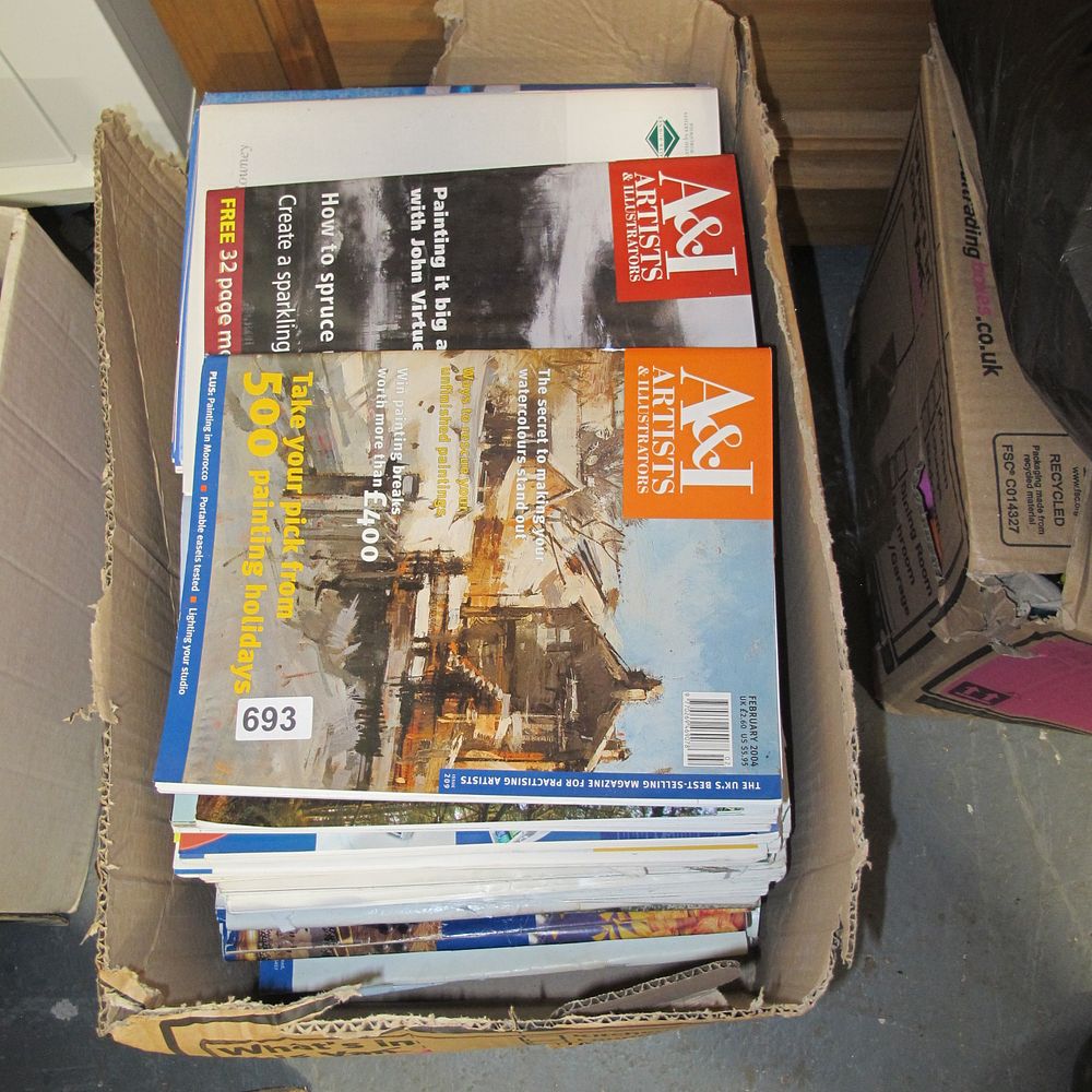 Lot 693: Large box of misc art books