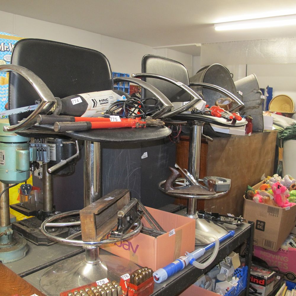 Lot 781: vintage bar breakfast stools