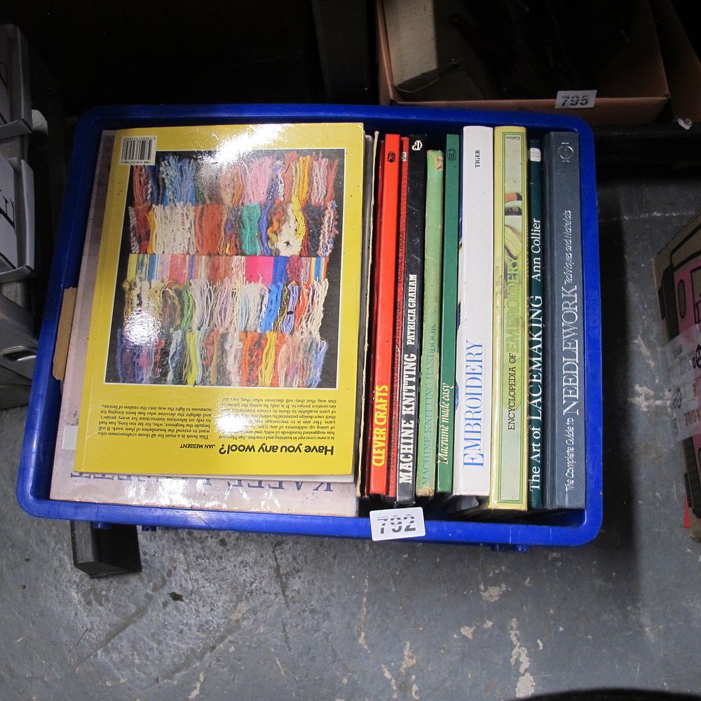 Lot 792: Large box of misc books inc needlework and...
