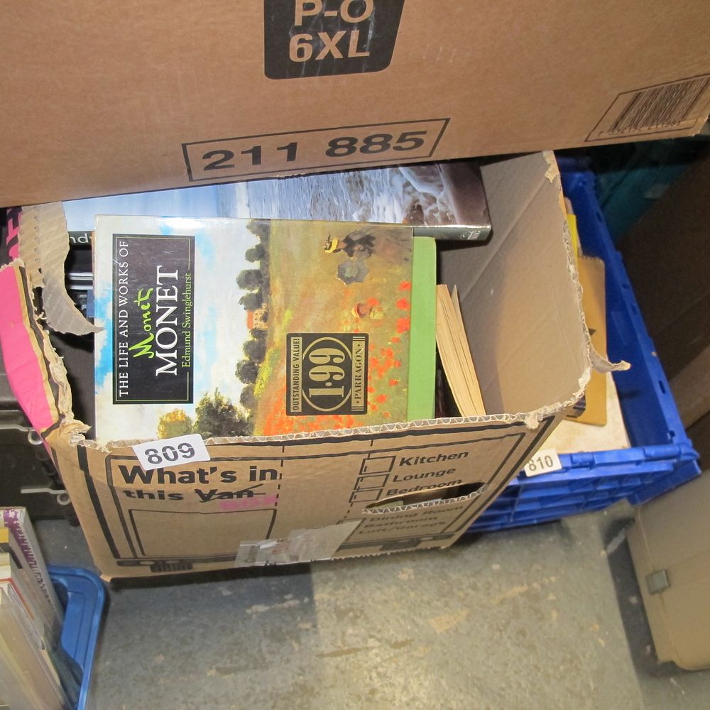 Lot 809: Large box of misc art books