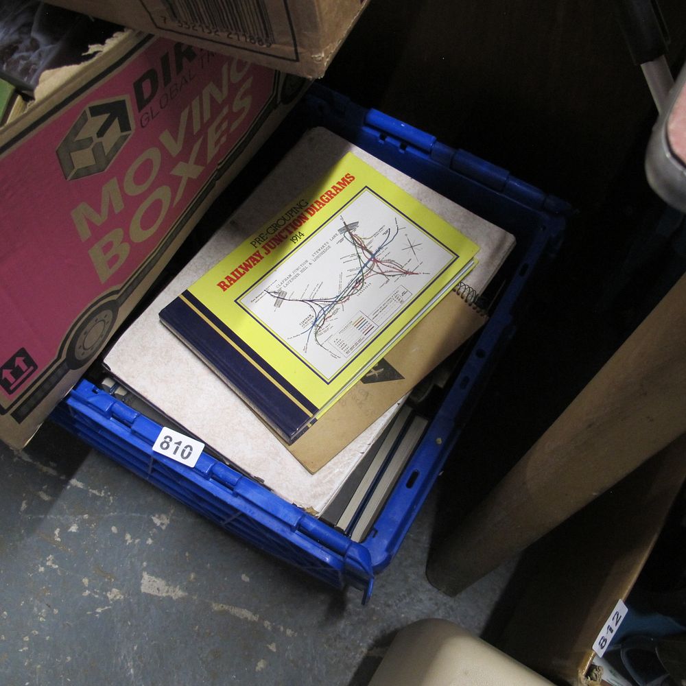 Lot 810: Large box of misc railway memorabilia