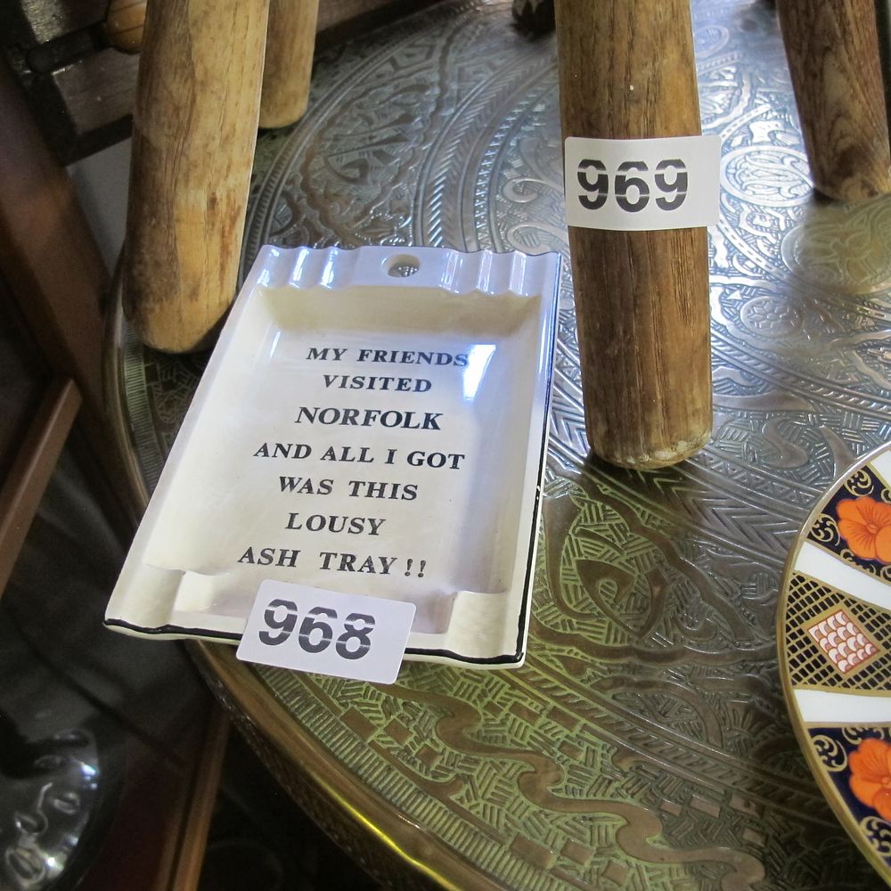 Lot 968: Norfolk ashtray