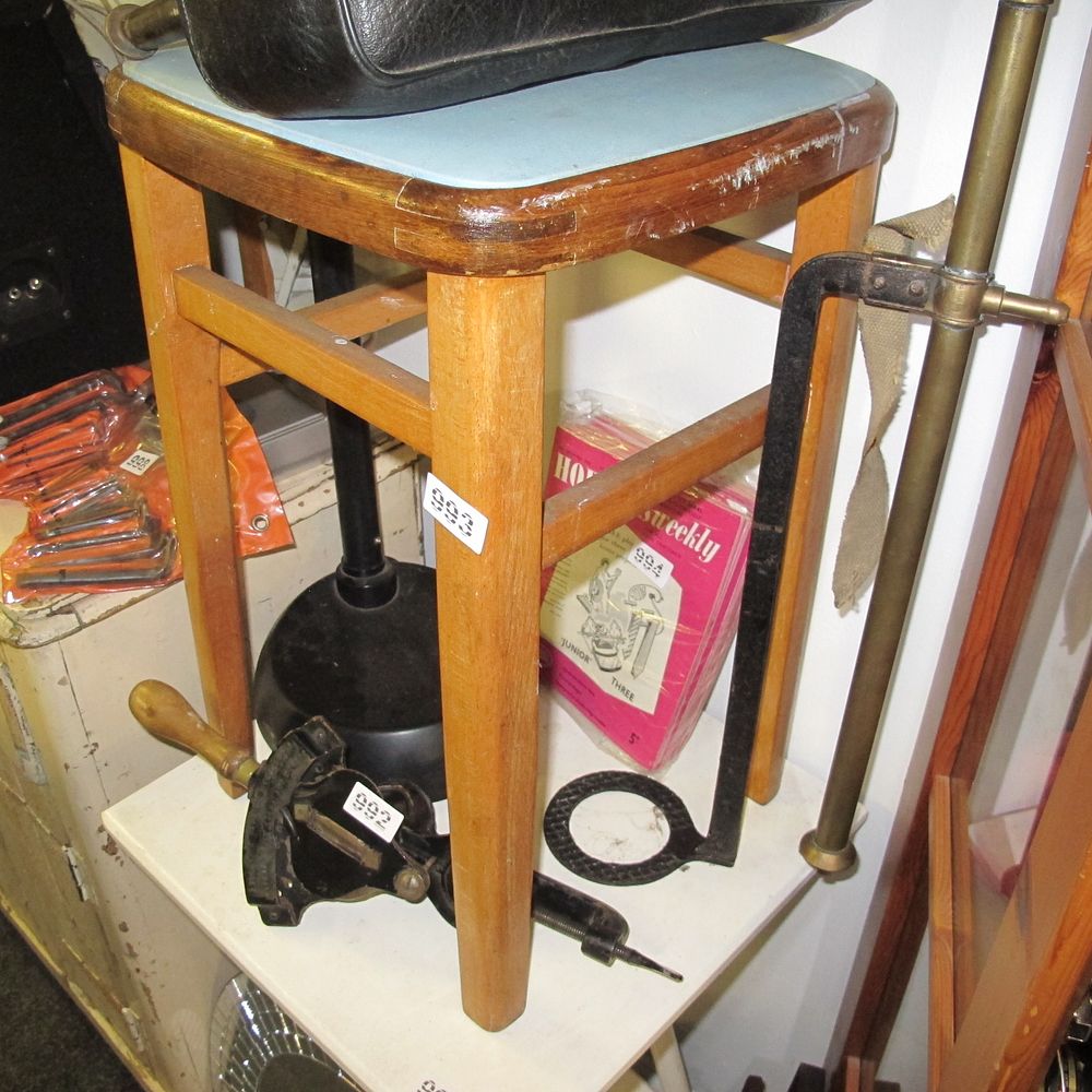 Lot 993: Vintage kitchen stool