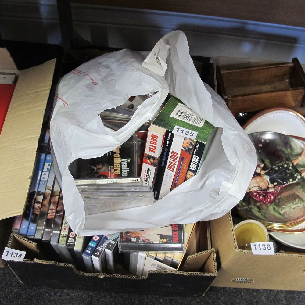 Lot 1135: A box of DVD's