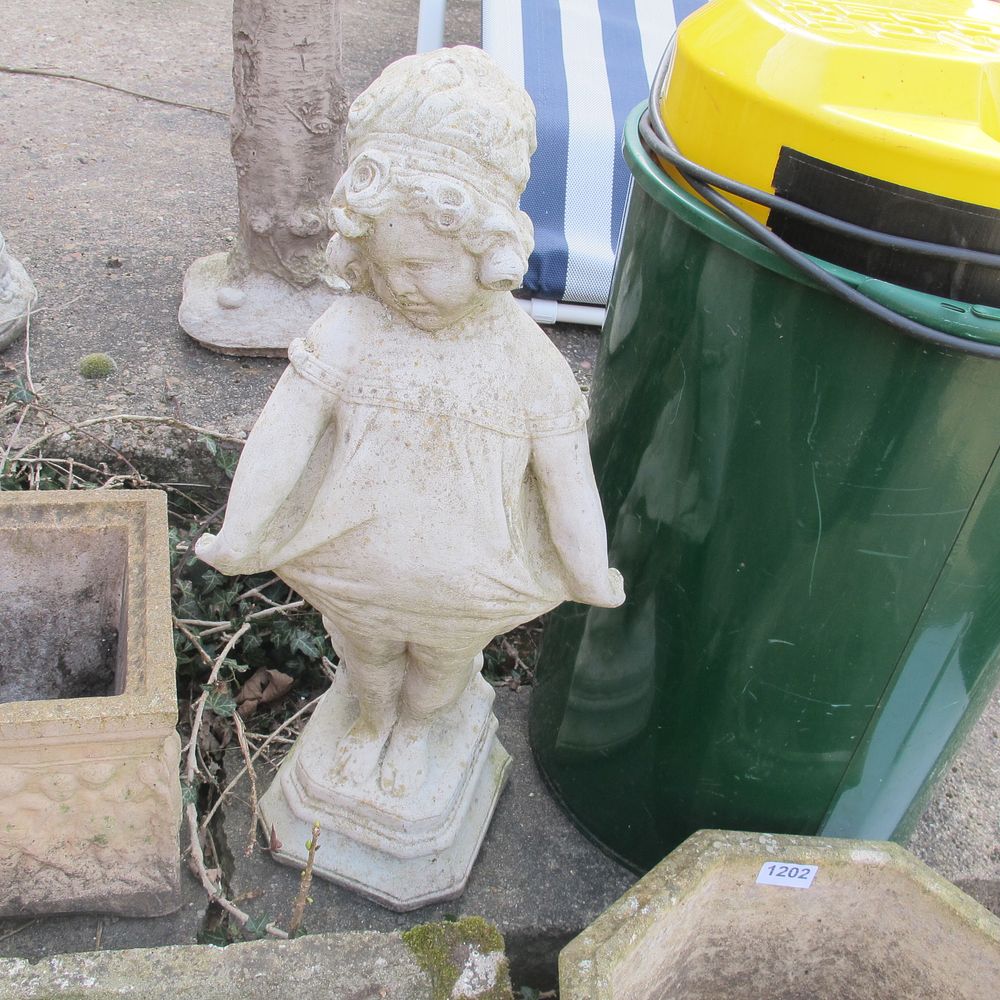 Lot 1206: Girl garden statue