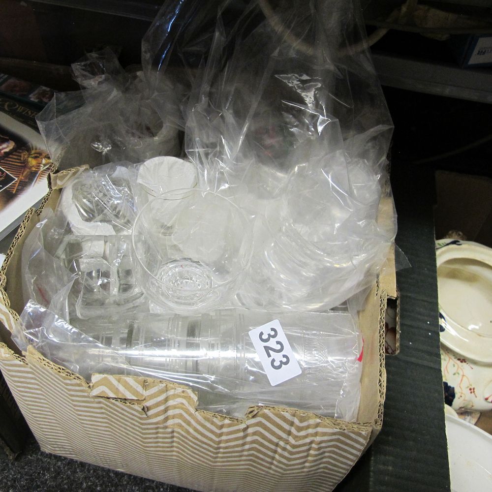 Lot 323: Box of glasses