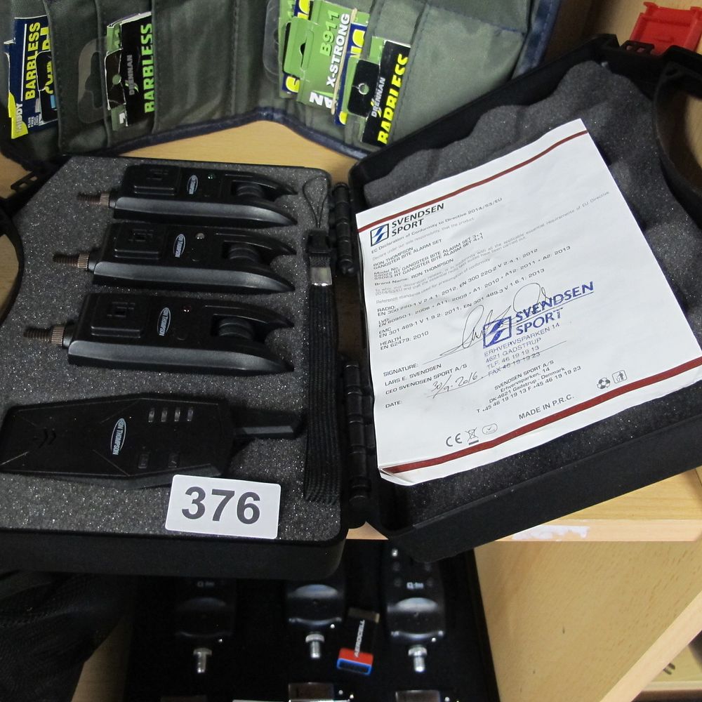 Lot 376: Ron Thompson gangster bite alarm set