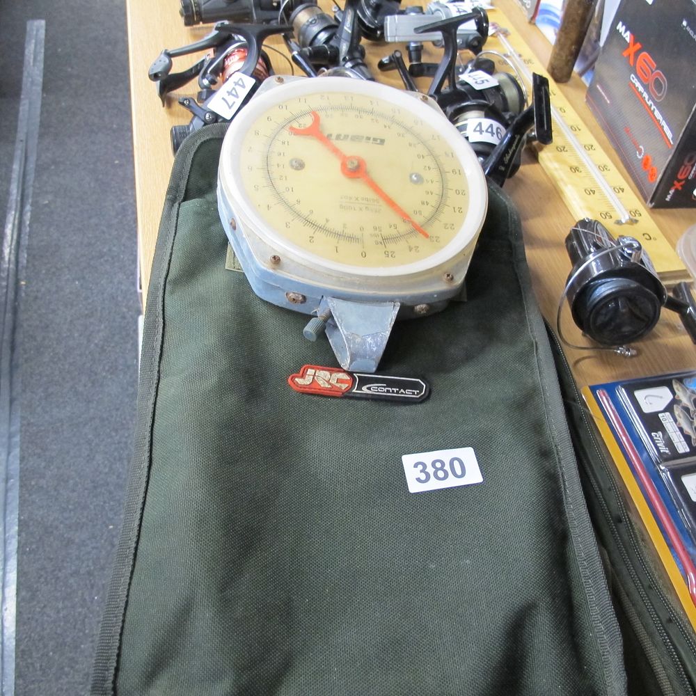 Lot 380: giant fishing scales in JRC contact bag