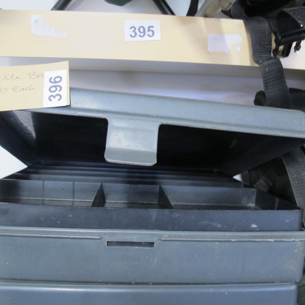 Lot 396: shakespear tackle boxes x 2
