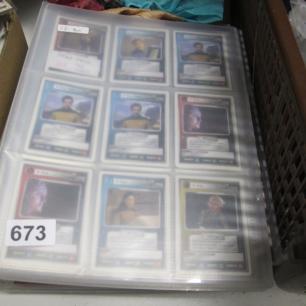 Lot 673: Binder of Star Trek trading/collectors cards etc.