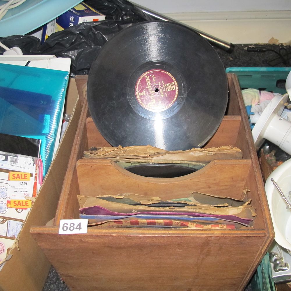 Lot 684: A box of records
