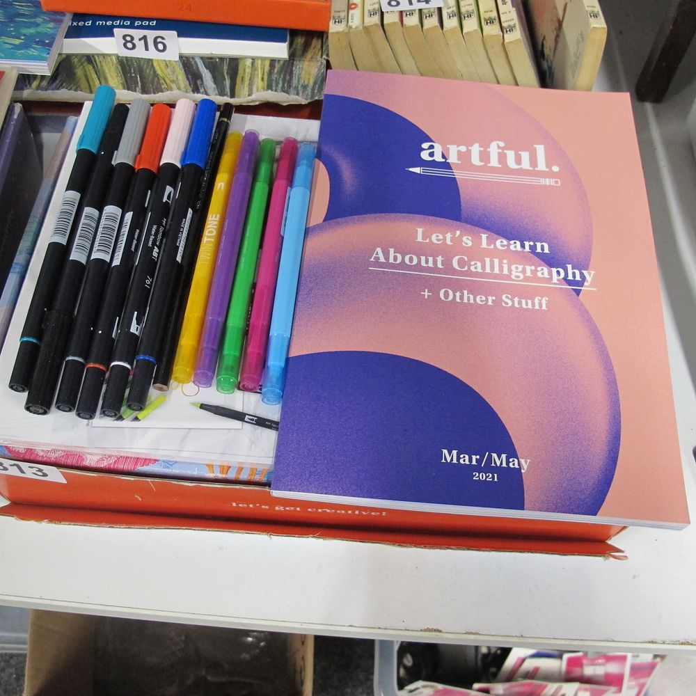 Lot 813: Artful calligraphy set