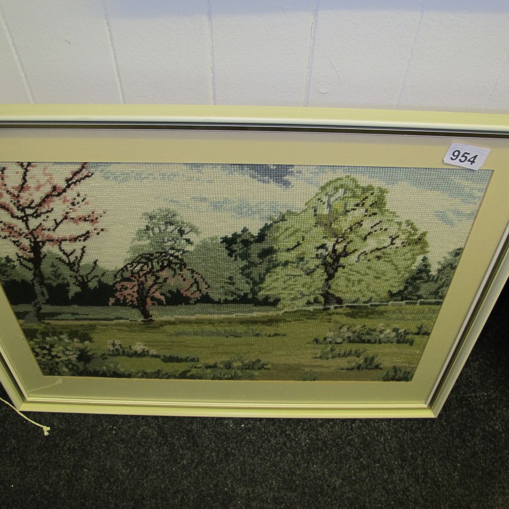 Lot 954: Framed cross stitch