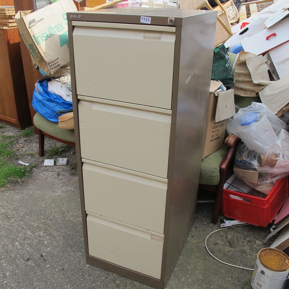 Lot 1133: metal filing cabinet