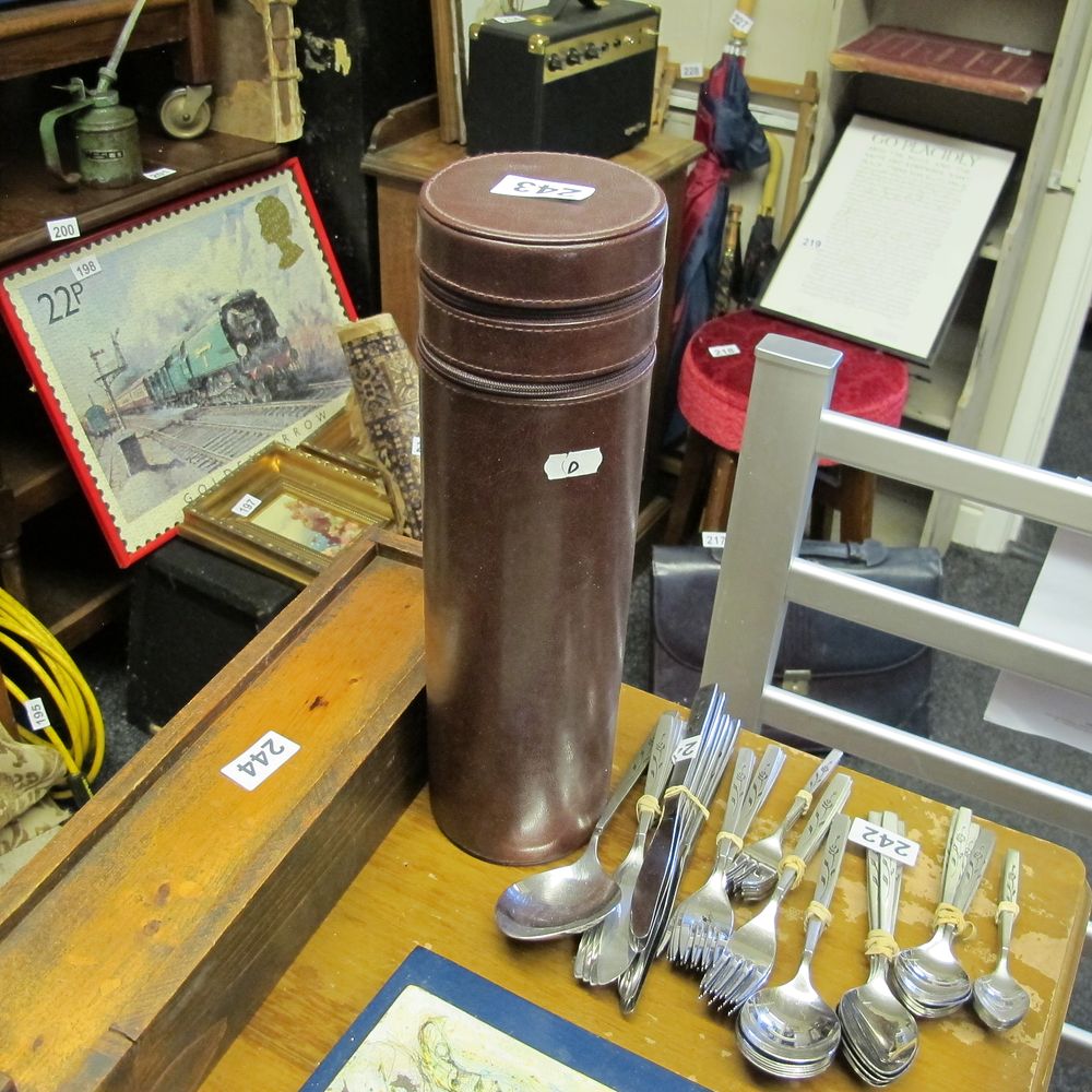 Lot 243: Brown Leather Case 
