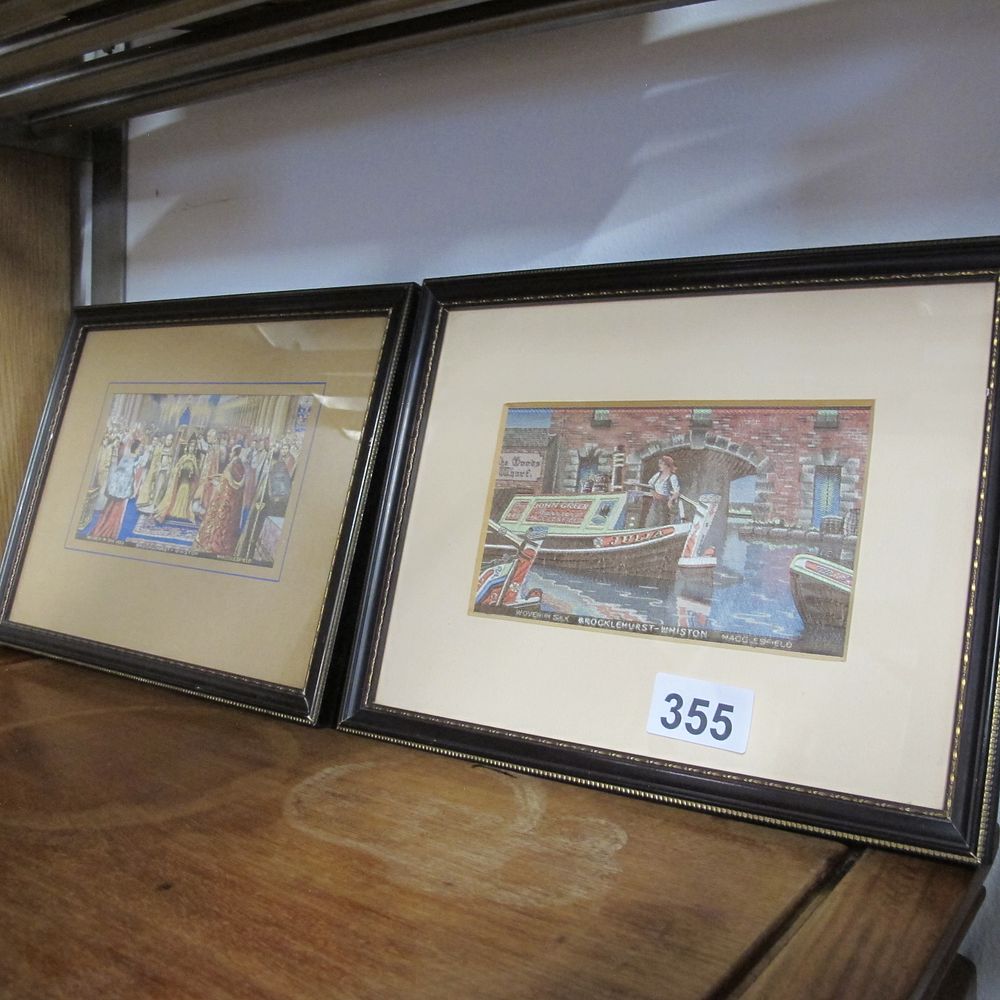 Lot 355: A Pair of Framed Pictures: Medieval and Canal...
