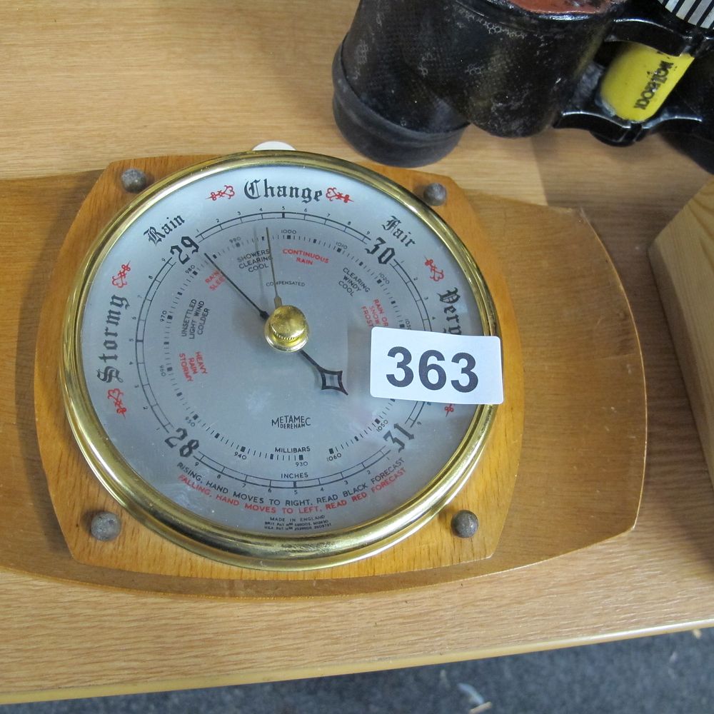 Lot 363: Metamec Dereham Wood Cased Barometer
