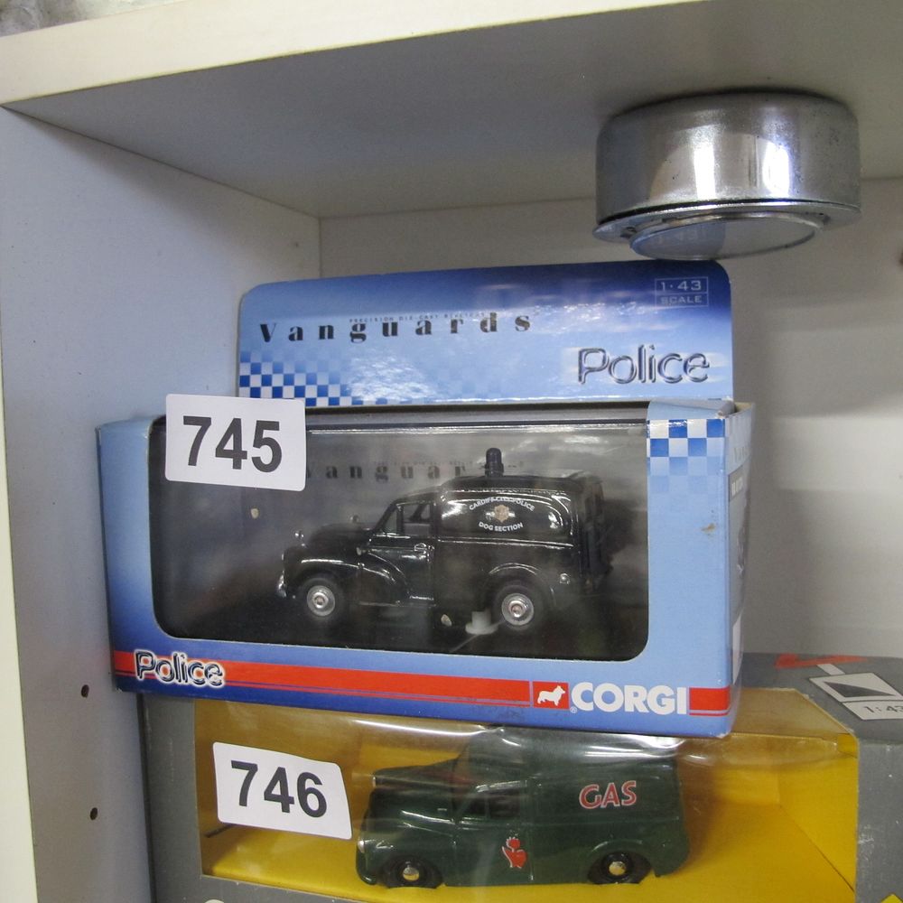 Lot 745: Two Diecast Model Vans: Police & Gas Company