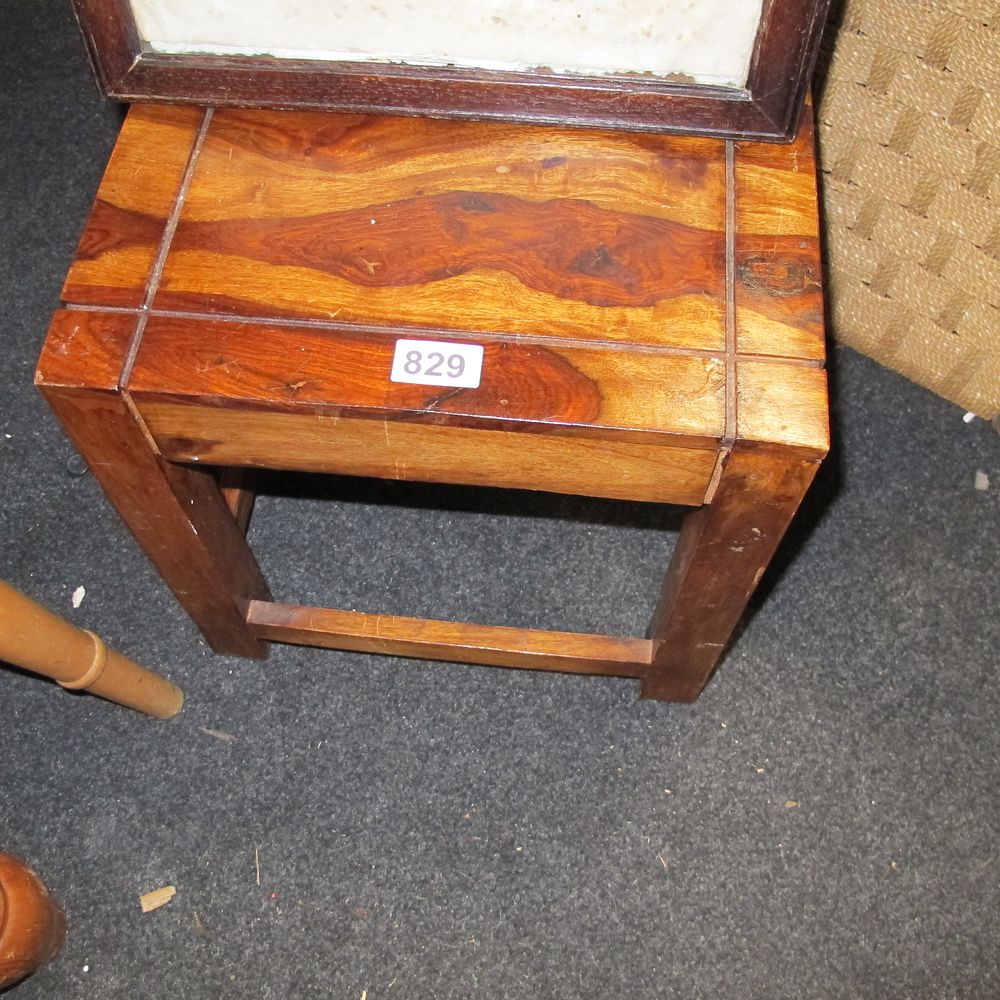 Lot 829: small wooden side table
