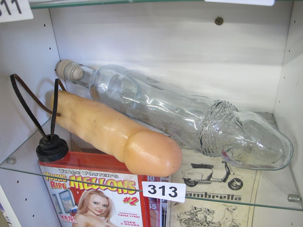 Lot 313: A couple of sex toys and a crystal...