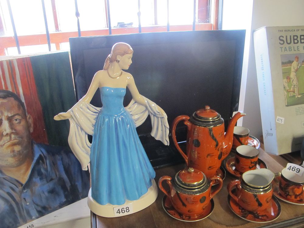 Lot 468: A large Mid-20th Century Glazed Ceramic Figurine