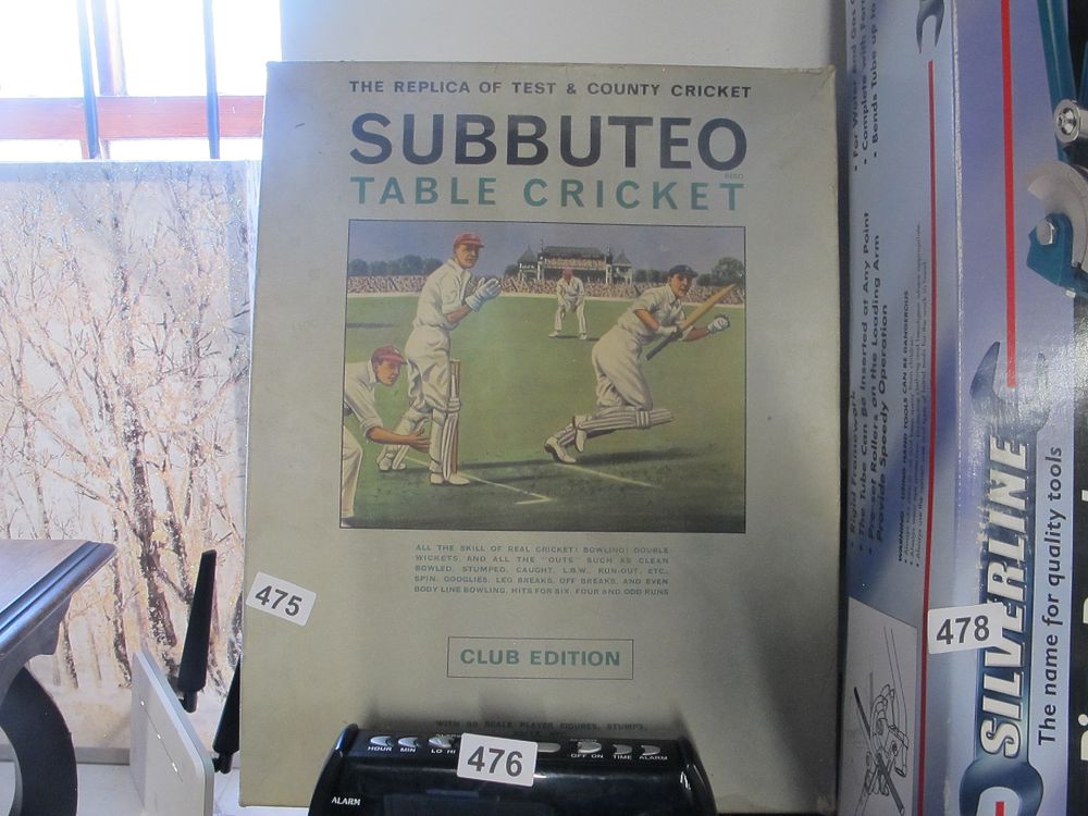 Lot 475: Subbuteo Table Cricket 'Club Edition' Board Game Box
