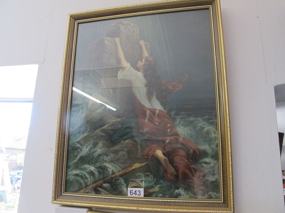 Lot 643: Late 19th/Early 20th Century Framed Allegorical Print