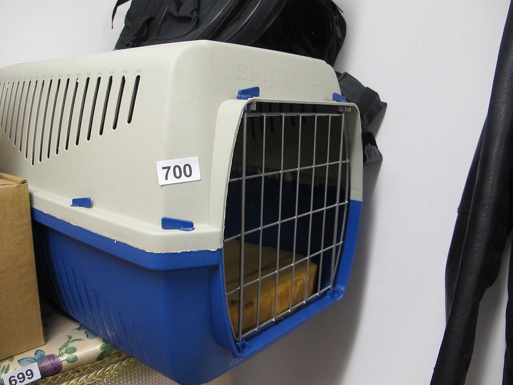 Lot 700: A Contemporary Plastic Pet Carrier