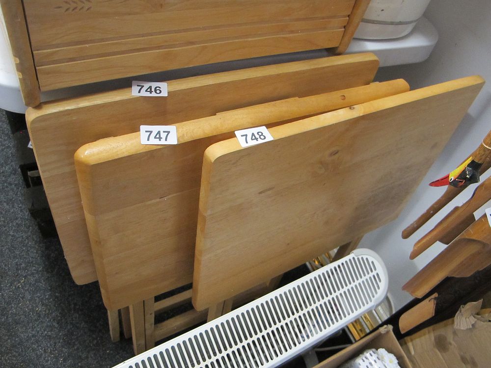 Lot 747:  Contemporary Wooden Folding Table