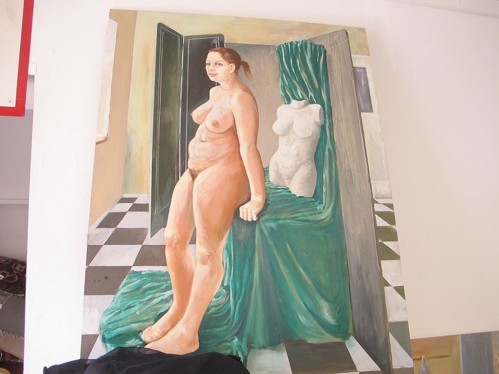 Lot 776: A Modern or Contemporary Figurative Painting of a...