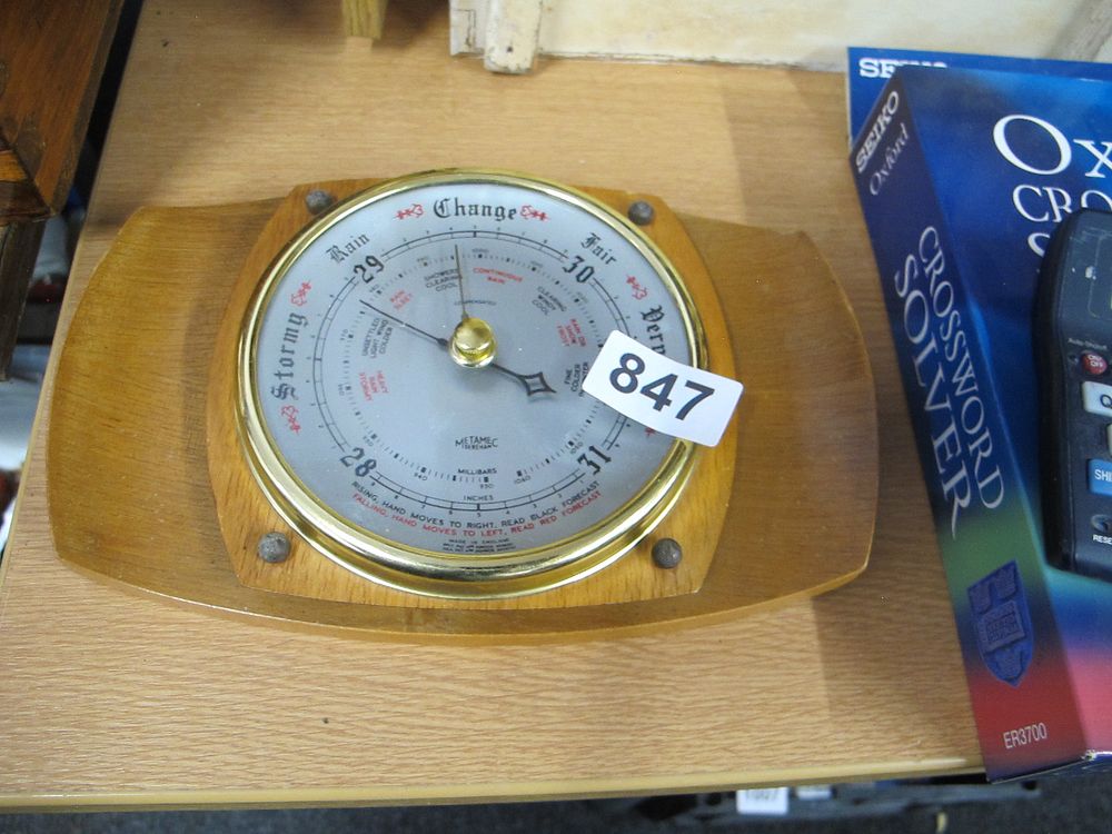 Lot 847: A Metamec Dereham Desktop/Wall Barometer, Mid-20th Century