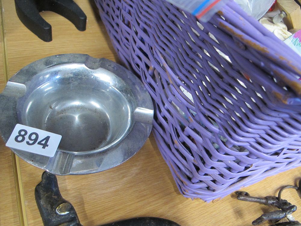 Lot 894: A Mid-20th Century Polished Metal Ashtray