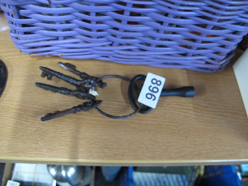 Lot 896: A Set of Four Cast Iron Skeleton Keys...