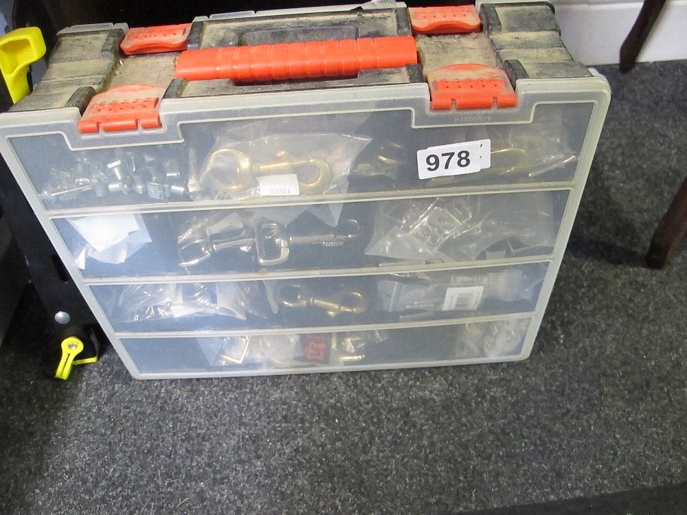 Lot 978: A Modern Plastic Portable Toolbox and Organizer full...